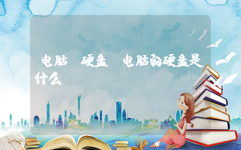 电脑 硬盘(电脑的硬盘是什么？)